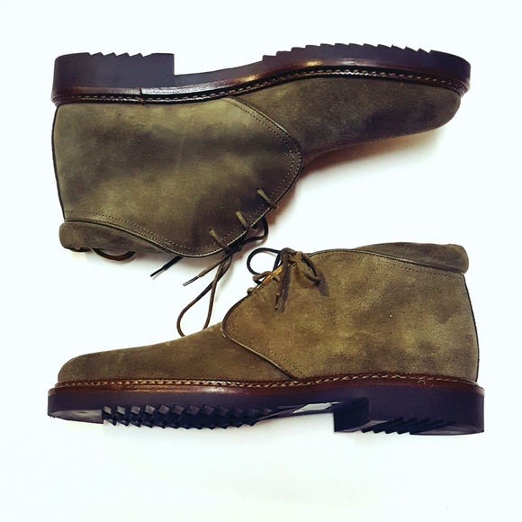 Other - B.O.Q. Italian Suede Olive Green Chukka Boot